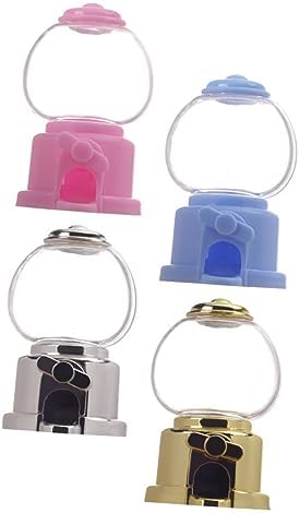 Healifty 16pcs Manual Gumball Machine Candy Dispenser Light Silver for Parties Events and Fun Treats