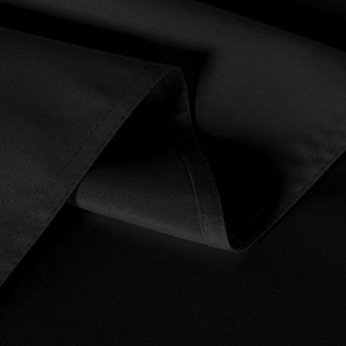 Sancua 2 Pack Black Tablecloth 60x84 Inch Rectangle 4 Feet Table Cover