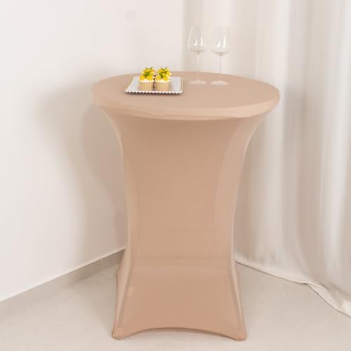 Balsa Circle 36-Inch Nude Cocktail Spandex Tablecloth