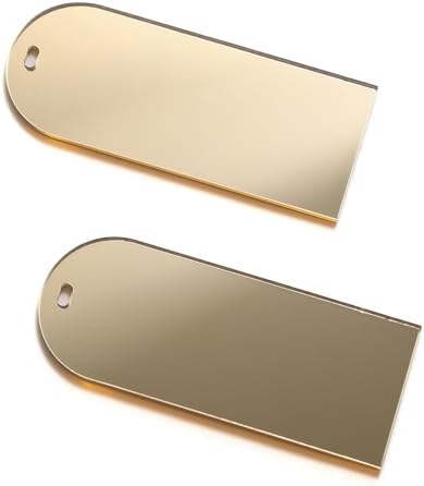 UNIQOOO 20 Pcs Mirror Gold Acrylic Place Cards for Events