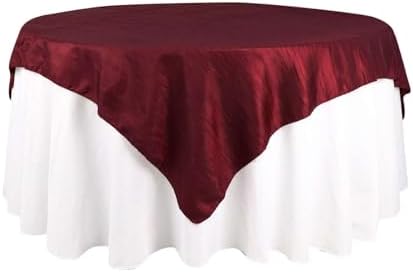 Balsa Circle 72x72 Inch Burgundy Table Overlay
