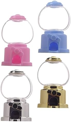 GLEAVI 4pcs Mini Gumball Machine Candy Dispenser