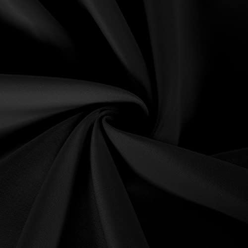 Sancua 2 Pack Black Tablecloth 60x84 Inch Rectangle 4 Feet Table Cover