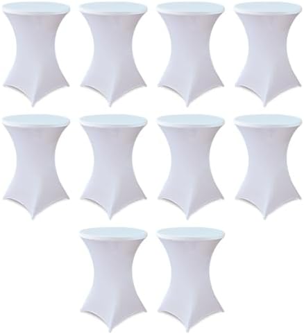 HAORUI 10 Pack Spandex Table Covers for Round Tables