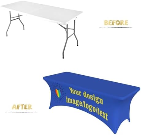 Custom Spandex Tablecloth with Logo 6FT Rectangular