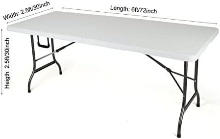 2 Pack 6FT Black Spandex Tablecloth for Rectangular Tables