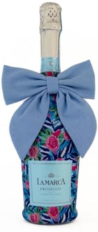 Beau Bottles Preppy Roses with Love Wine Label Wrap for 750ml Champagne Bottle