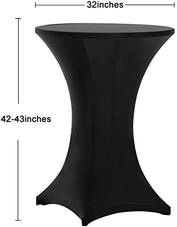 Tinas 2 Pack 32x43 Inch Highboy Spandex Table Covers Black