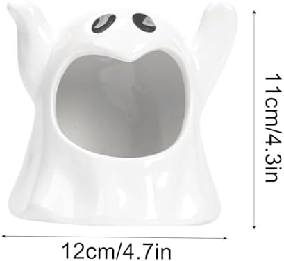 Ceramic Halloween Candy Bowl Ghost Candle Holder - 2pcs