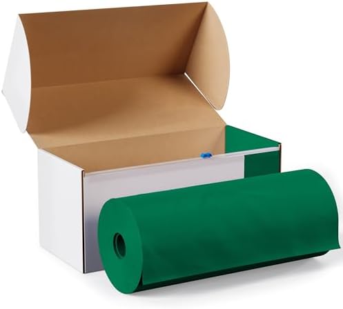 Exquisite Emerald Green 54x300 Plastic Table Cover Roll with Slide Cutter