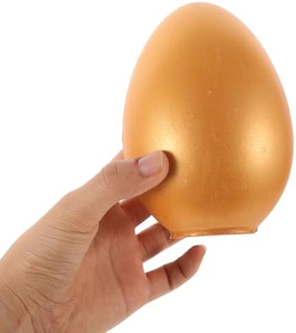 Totority 6pcs Golden Empty Easter Eggs for Parties