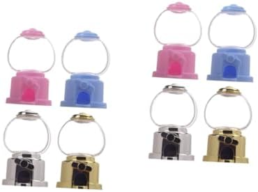 4pcs Manual Gumball Machine Candy Dispenser for Events and Parties with Pink Light Blue Gold Silver Options
