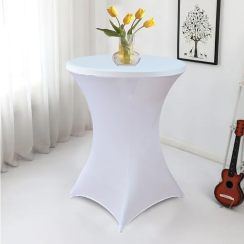 HAORUI 10 Pack Spandex Table Covers for Round Tables