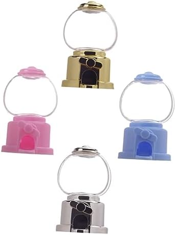 4pcs Manual Gumball Machine Candy Dispenser for Events and Parties with Pink Light Blue Gold Silver Options