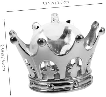 12pcs Fillable Silver Dome Crown Centerpieces for Weddings and Parties