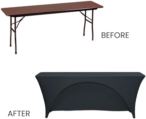 Your Chair Covers - Black Spandex 6 Ft x 18 Inches