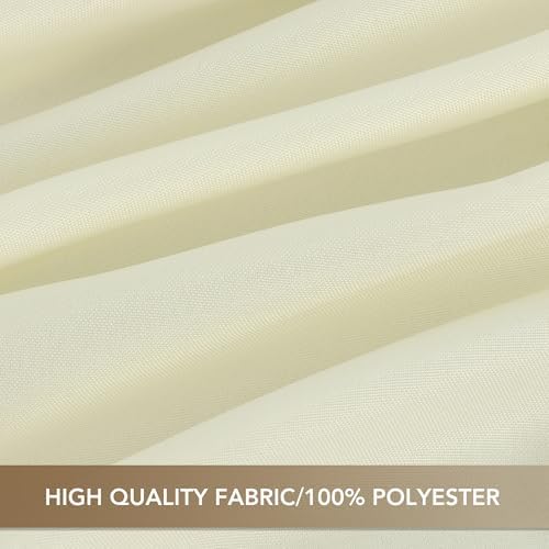 Sancua 6 Pack Rectangle Tablecloths for 4ft Tables 60x84 Inch Beige Washable Table Cover