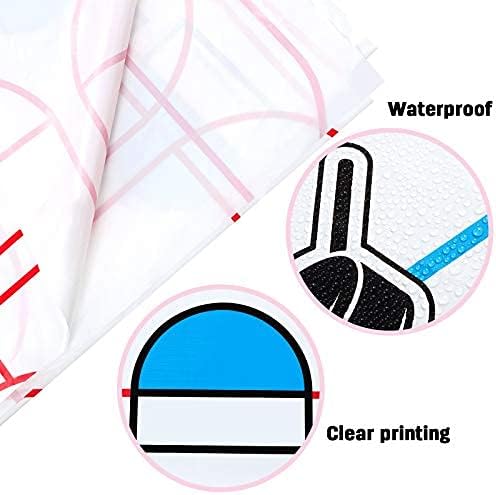Boao Hockey Tablecloth 54x96 Inch 3 Pcs White Table Cover