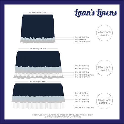 Lanns Linens 90 x 132 Hunter Green Tablecloth