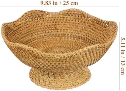 PRETYZOOM Rattan Fruit Bowl 98 Inches