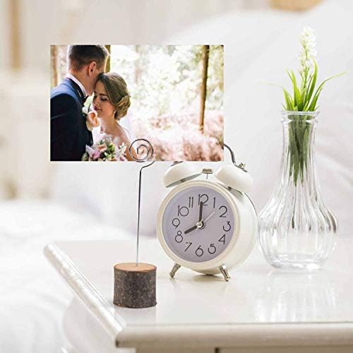 10Pcs Premium Wood Place Card Holders with 20Pcs Kraft Place Cards