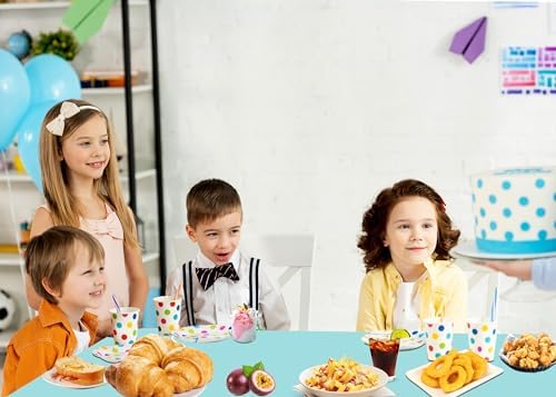 4 Pack Pastel Color Tablecloths for Birthday Parties