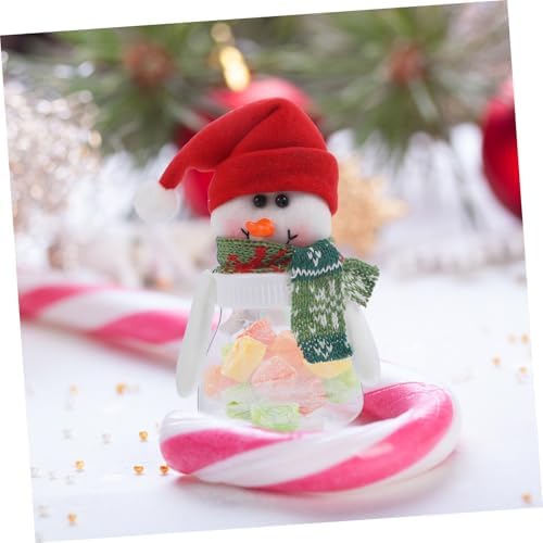 5pcs Snowman Candy Jars Christmas Decorative Containers for Home Office Party