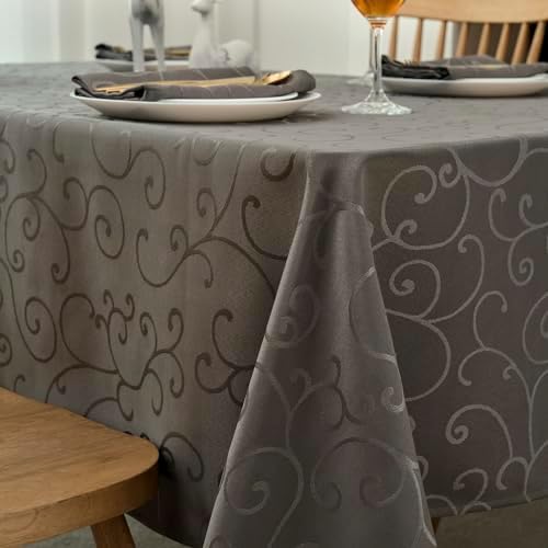 Marina Decoration Luxury Jacquard Tablecloth 60 Inch Round