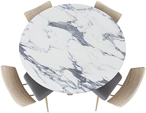 Modern Marble Striped Tablecloth for Round Tables 55-60in