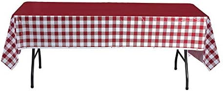 Hammont Checkered Tablecloth Red White Gingham Table Cover 4 Pack