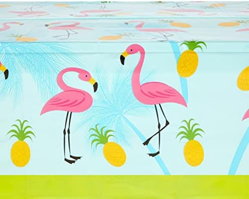 Juvale 3-Pack Flamingo Tablecloths for Pool Party Decorations
