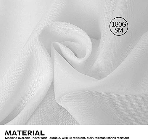 Surmente 2 Pack White Rectangle Tablecloth 90x132 Inch