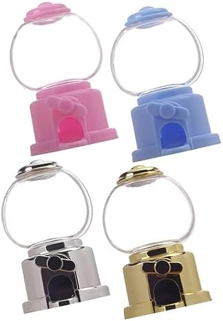Healifty 16pcs Manual Gumball Machine Candy Dispenser Light Silver for Parties Events and Fun Treats