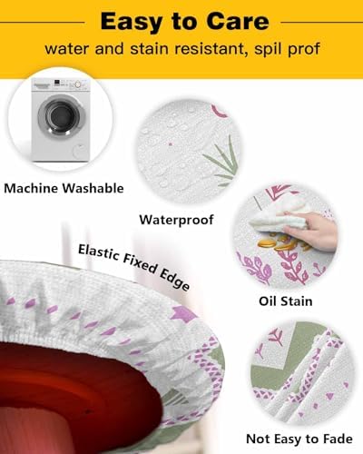 ZOE GARDEN Botanical Boho Round Waterproof Table Cover