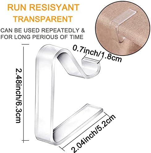 48 Piece Clear Tablecloth Clips for Table Covering