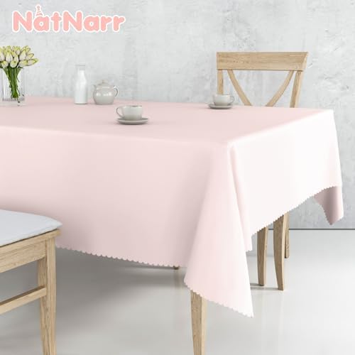 3 Pack Light Pink Plastic Tablecloths 54x108 Inch Party Covers