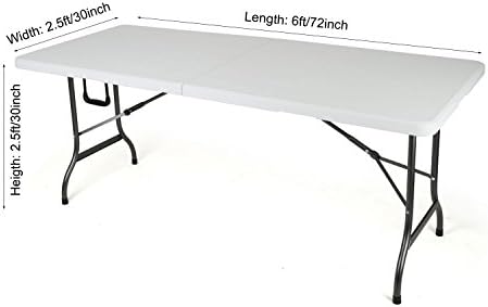 6ft Black Stretch Spandex Table Cover for Rectangular Folding Table