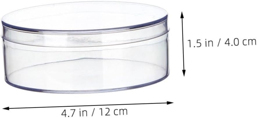 VALICLUD 6pcs Round Candy Storage Box Lid Treat Organizer for Pills and Tiny Jewelry