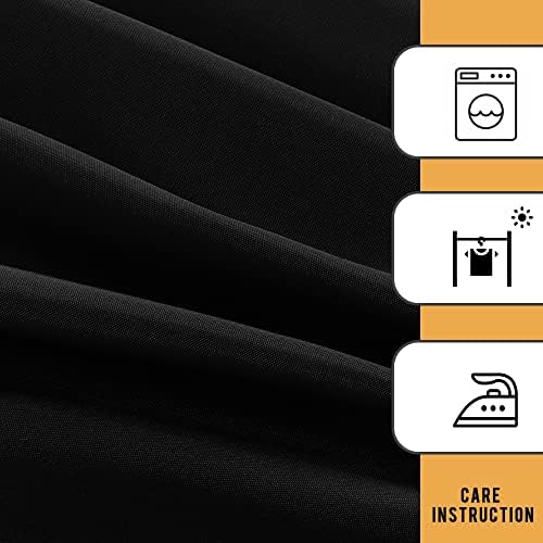 Obstal 2 Pack Black Tablecloths for 4 Foot Rectangular Tables