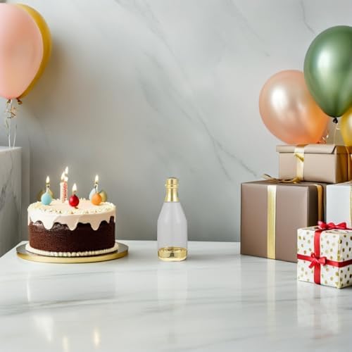20 PCS Gold Candy Bottles - Clear Mini Party Favor Containers