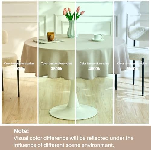 Textured Linen 54 Inch Round Tablecloth Waterproof Spill-Proof