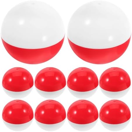 SHOWERORO 50Pcs Red White Plastic Candy Balls for Vending Machines