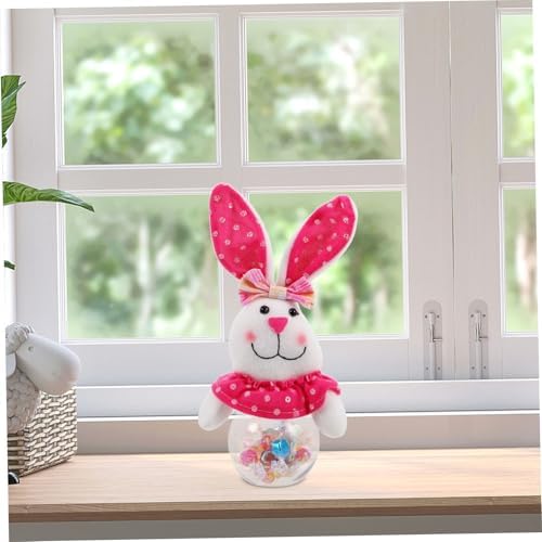 Kisangel Easter Bunny Candy Jar with Airtight Lid