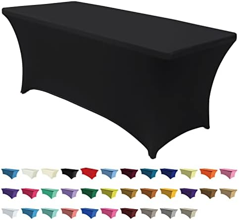 ABCCANOPY 6 Ft Black Spandex Table Cover