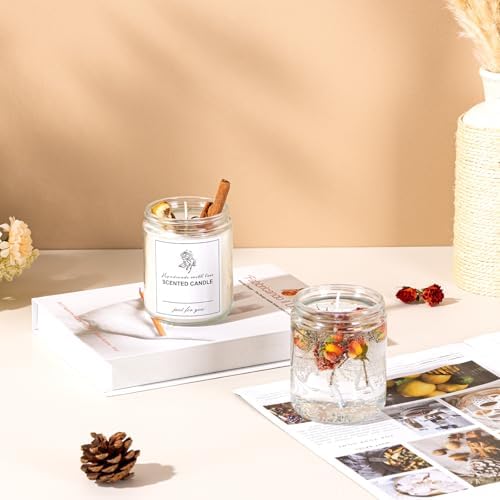 12 Pack 8 Oz Glass Jars with Metal Lids for Candles and Storage