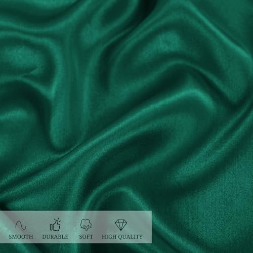 12 Pack 120 Inch Round Tablecloth Hunter Green Satin
