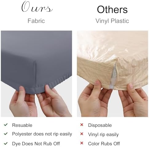 Homing 4 Packs 6 Foot Rectangle Table Cloth - Waterproof Elastic Windproof Washable