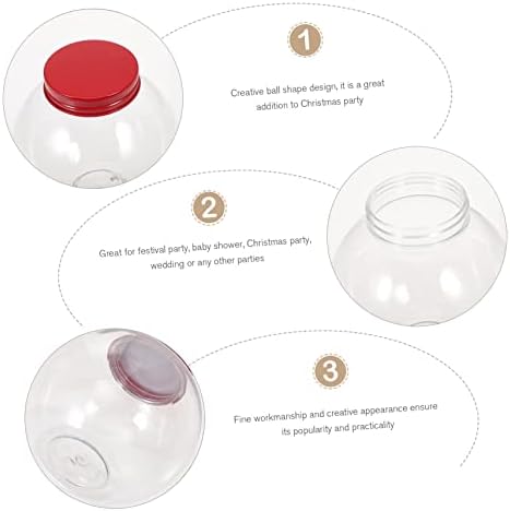 STOBOK 5pcs Christmas Candy Jars with Sealing Lids