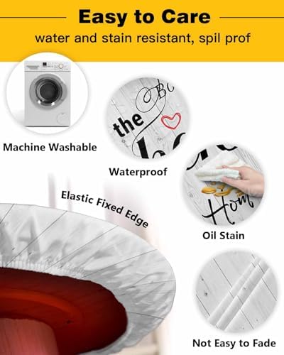 ZOE GARDEN Round Waterproof Table Cover for Indoor Outdoor Use