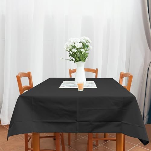 54 Inch X 100 Feet Black Tablecloth Roll with Slide Cutter
